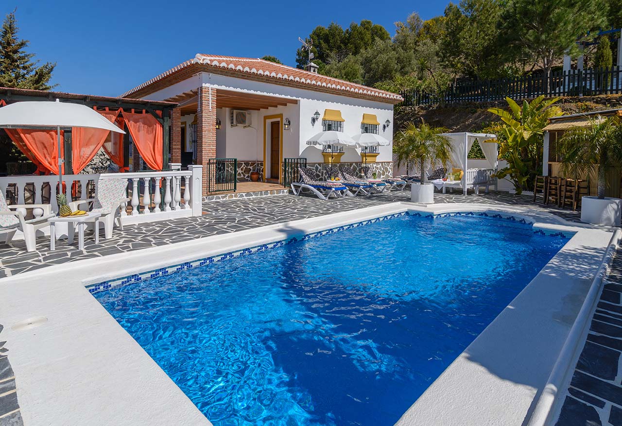 Alquiler Cortijo El Paraíso con piscina privada en Torrox, Málaga